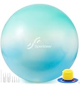 Sportneer Extra Thick Exercise Ball - 25.6''Yoga Ball with Quick Pump - Anti-Burst and Slip Resis...