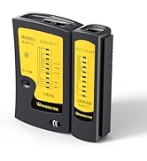 Network Cable Tester for LAN Ethernet Cable RJ45/RJ11/RJ12, Tests Cat5/Cat5e/Cat6/Cat6a/Cat7 UTP/...