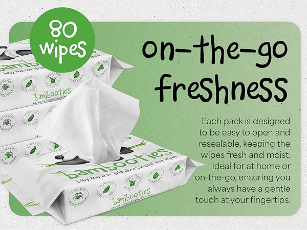 Bambooties on the go freshness