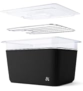 Greater Goods Sous Vide Container 12 Qt with Stainless Steel Rack, Insulation Sleeve, and Lid, (O...