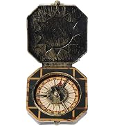 Bronze Compass Nautical Compass Pirate Captain Costume Halloween Party Cosplay Decoration Deft De...