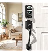 VANZBON Smart Door Lock Deadbolt with Handle Set, Keyless Entry Door Lock Set, Electronic Keypad ...