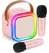 Mini Karaoke Machine for Kids,Girl Toys,Karaoke Microphone Wireless for Kids,Gifts for 4,5,6,7,8,...