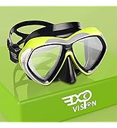 Adult Scuba Diving Mask, Anti-Fog Snorkel Goggles Tempered Glass Swim Mask Goggles with Nose Cove...