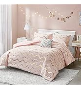 Codi Girl Bedding Sets, Queen/Full Size Comforter Set for Girls Teen/Kids, Pink/Rose Gold, 4 Piec...