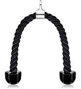 tchrules Universal Tricep Rope Pull Down, 27 Inch Heavy Duty Rope Length, Easy to Grip &amp; Non Slip...
