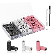 Rolybag 200 Pcs Small Sanding Bands Nail Drill Bit, 3 Color 120 180 240 Grit Sanding Bands for Na...