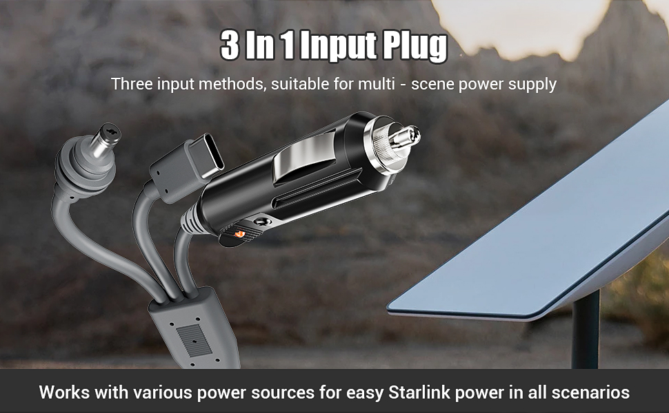 16.4FT/5M 6.5FT/2M-3 in 1 Starlink Mini