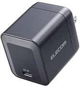 ELECOM USB C GaNII Wall Charger, Ultra Fast Charging, Foldable Plug AC Adapter, Portable Design 1...