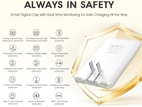 5000mah Ultra Slim Power Bank Pocket Size Mini Portable Charger Travel Essential Phone Charger
