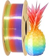 BBLIFE Clear Rainbow PLA 3D Printing Filament, Transparent Rainbow Fast Color Change Multi Colore...