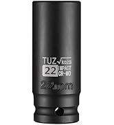 TUZkozs 1/2-Inch Drive 22mm Deep lmpact Socket,6-Point Design,Metric,Heat-Treated Chrome Molybden...
