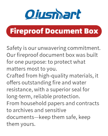 Fireproof Document Box File Organizer