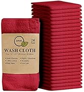Softolle 100% Cotton Ring Spun Wash Cloths – Bulk Pack of Washcloths – 12x12 Inches – Wash Cloth ...