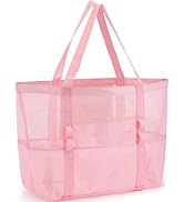 GYEUKHAM Mesh Beach Bag - Large Beach Tote Bag with Multiple Pockets for Family Beach Bag for Toy...