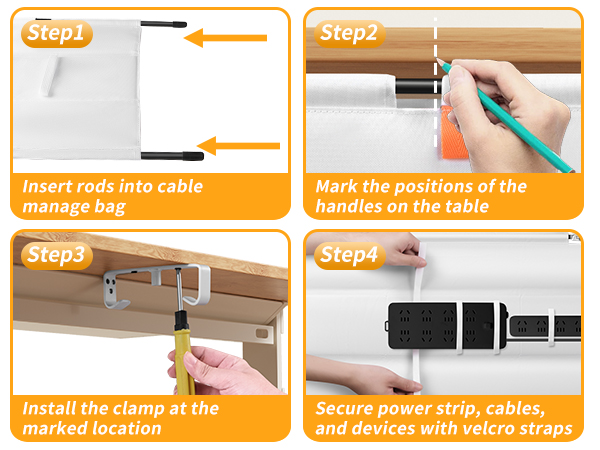 under desk cable management tray