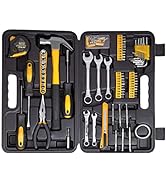148 Piece Tool Set General Hand Tool Kit with Plastic Toolbox Storage Case, Automotive Set Yellow