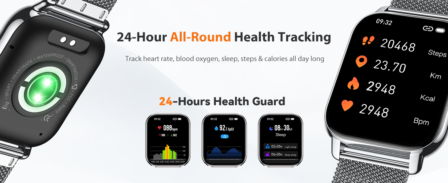 android smart watch; heart rate monitor watch; Blood oxyage watch; Step tracker