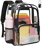 Vorspack Clear Backpack with a TSA Lock - Large Clear Bookbag Transparent See Through Backpack fo...