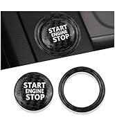 Car Push Start Button Cover Compatible with Audi,Cool Aluminum Engine Start Button Cover with Met...