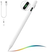 Active Stylus Pen for Touchscreen Devices – Universal Capacitive Pen with LED Battery Display, No...