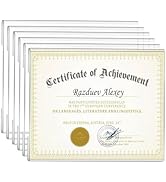 Ludery 8.5 x11 Acrylic Picture Frame Set of 6, Wall Mounting Frame 8.5x11 Clear Certificate Docum...