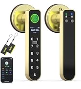 Anweller H1 Fingerprint Door Handle Lock, Smart Keyless Entry Door Knob Lock, Door Lever Locks fo...