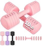 10LBS/20LBS/30LBS Dumbbells Adjustable Dumbbell Set of 2, Hand Weights for Women Men Free Weight ...