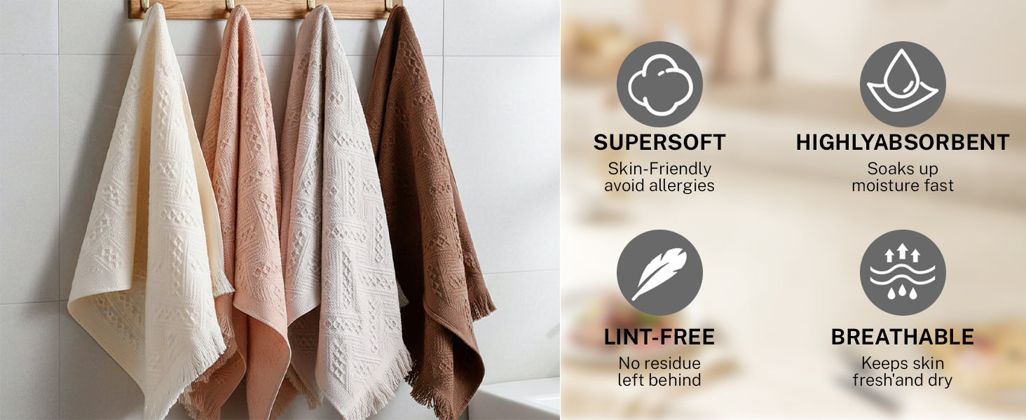 Luxury Decorative Cotton Hand Towels