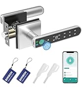 BIWIBON Fingerprint Door Lock, 5 in 1 Fingerprint Door Knob with Smart APP/Fingerprint/IC Cards/P...