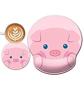 Cute Pink Ergonomic Mouse Pad Wrist Support,[ 20% Larger] Wrist Rest Non-Slip Gel Anime Kawaii 3D...