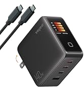 wegear 140W GaN USB C Charger Block, 4-Port PD3.1 Fast Wall Charger with Smart Display &amp; Touch Co...