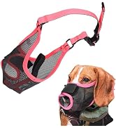 Dogs Mouth Cover Mask for Large Medium Dogs, Soft Mesh Dog Muzzle Cover Mask for Biting, Chewing ...