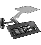 Putilsen Mount Wall Mount Keyboard Tray- Keyboard and Mouse Stand &amp; Monitor Mount Arm,Height Adju...