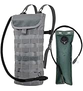 Hannibal Tactical 5L Hydration Pack, Water Backpack with 3L Water Bladder, MOLLE System for Outdo...