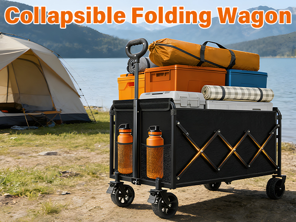 collapsible wagon portable,foldable wagon,outdoor wagon,family grocery wagon,apartment wagon