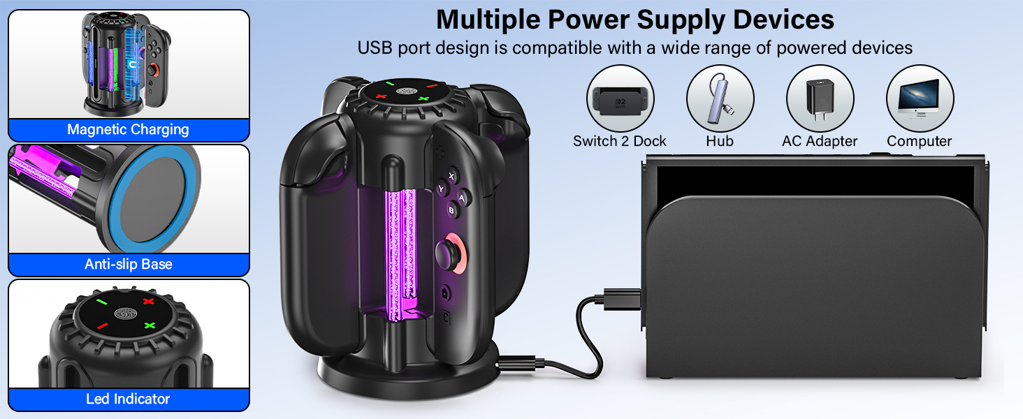 switch 2 controller charging station