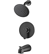 WRISIN Black Shower Faucet Set with Tub Spout, Black Shower Head and Handle Set, Bathtub Faucet S...