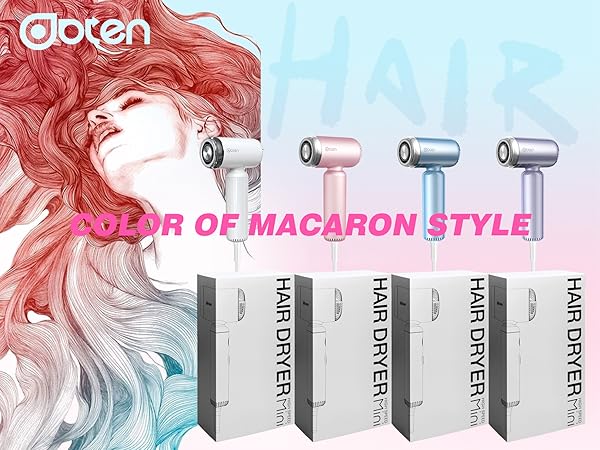 Macaron color hair dryer