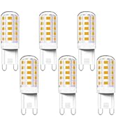 Akynite G9 LED Bulb Non-Dimmable 3000K Soft Warm White 6-Pack, T4 G 9 4W Replacement for 40 Watts...