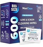 Glasses Wipes Lens Cleaner - Lens Wipes for Eyeglasses - 600 Pre-moistened Individually Wrapped W...