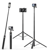 VRIG TP21 54inch Telescopic Selfie Stick Long with Tripod, Waterproof Hand Grip with 1/4" Screw f...