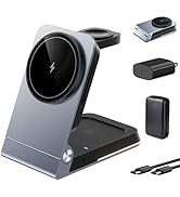 3 in 1 Wireless Charging Station for Apple magsafe Devices,Foldable Magnetic wirless Charging Sta...