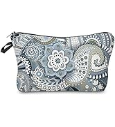 Deanfun Cosmetic Bag for Women, Mandala Flowers Waterproof Makeup Bags Roomy Toiletry Pouch Trave...