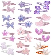 12 Pairs Hair Clips for Girls Hair Accessories for Kid Cute Glitter Toddler Girls Hair Accessory ...