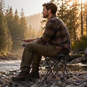Lightweight stable camping stool for nature moments