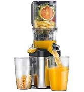 Cold press Juicer Machines with 4.6" Extra Self-Feeding for Whole Vegetable &amp; Fruit, Juice Extrac...