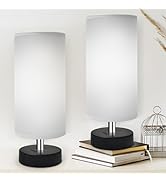 DEGNJU Small Lamp for Bedroom, Bedside Lamps for Night Stands, Mini Minimalist Table Lamp with Ro...