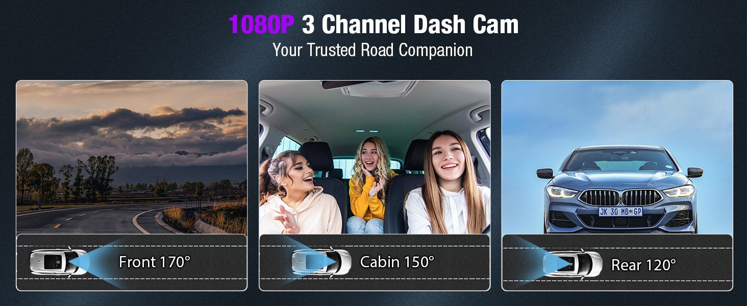 3 channel dashcam