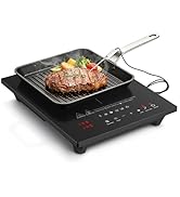 AMZCHEF Portable-Induction-Cooktop: 74 Temperature Levels Induction Burner with Digital Probe, 18...